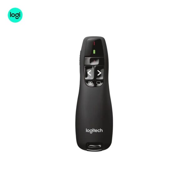 Logitech-Pakistan-official Logitech R400 remote control for presentations, black front image