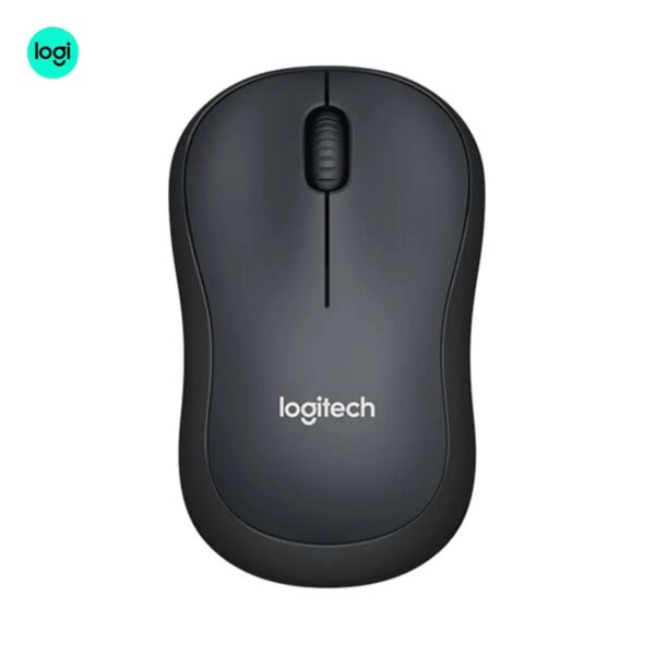 Logitech M221 SILENT Wireless Mouse in grey and black, ergonomic design with quiet click technology - main image