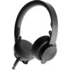 Logitech Zone Wireless UC Black headset — mute toggle, flexible image with mic
