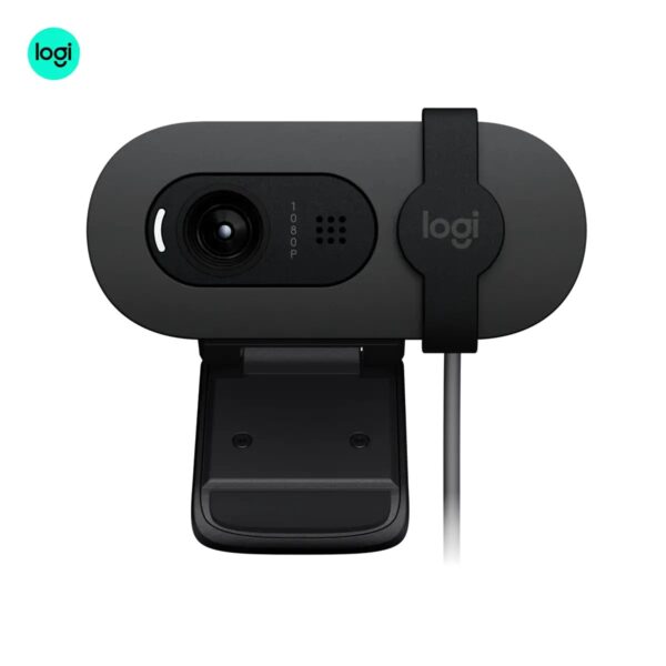Logitech main image BRIO 100 Full HD 1080p Webcam in black