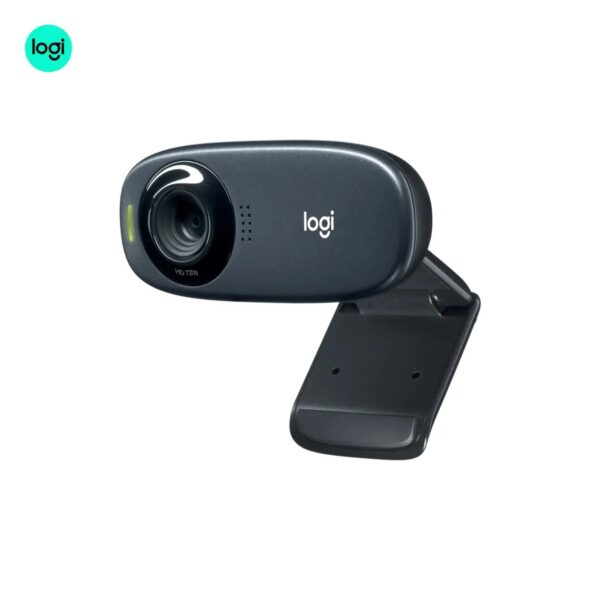 Compact black-grey Logitech C310 HD webcam, 720p, Pakistan