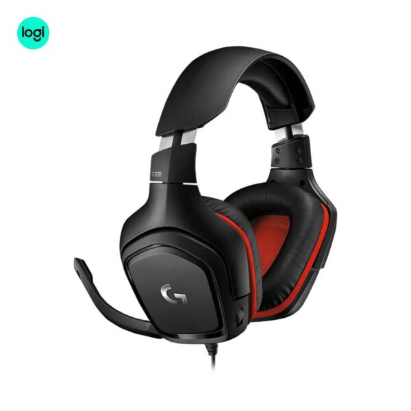 Logitech G331 Stereo Gaming Headset Red-black Logitech G331 wired gaming headphones with mic