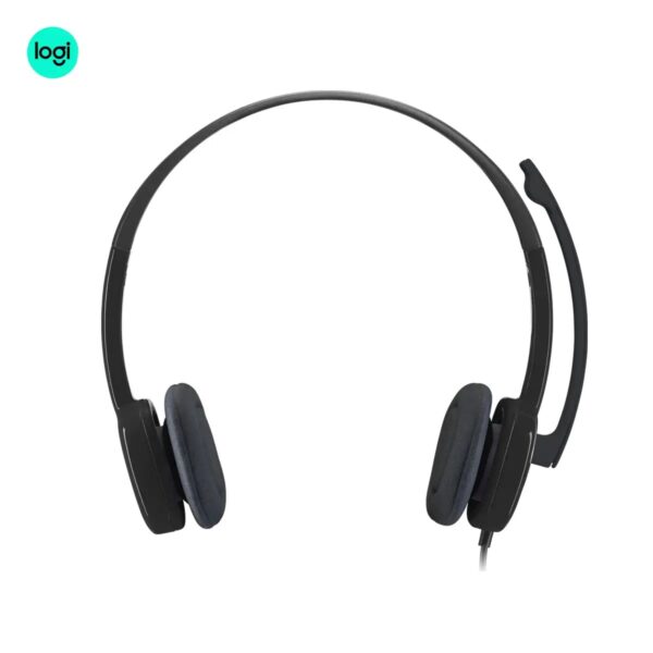 Main image of Logitech H151 wired headphones, black, stereo sound, multi-platform compatibility