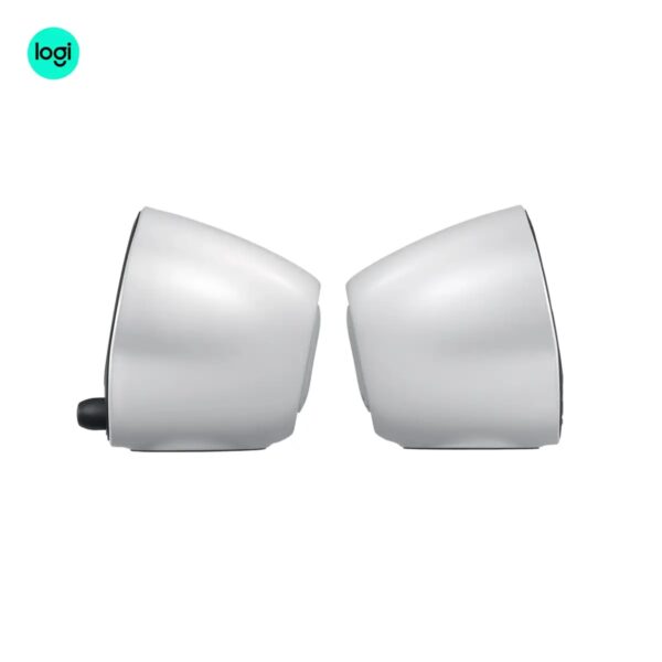Logitech Z120 stereo mini speakers with USB power side image white-black