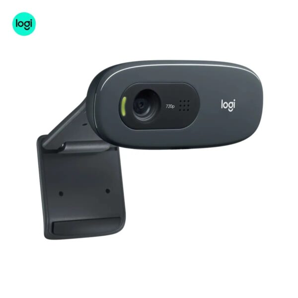 Logitech C270 720p HD webcam, black- grey design full image