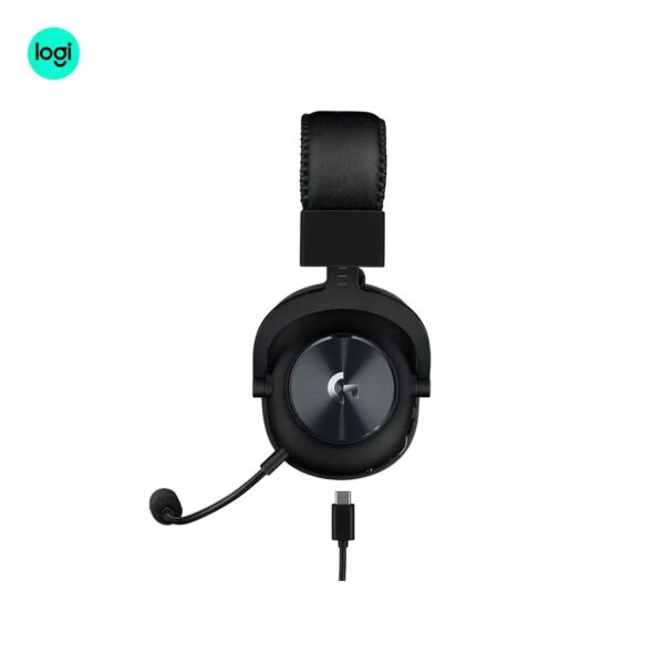 Logitech G PRO X wired gaming headset, black color, detachable mic with blue voice