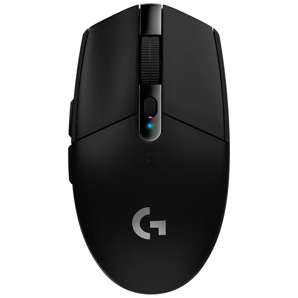 Logitech G305 Lightspeed wireless gaming mouse in black with HERO sensor and lightweight design
