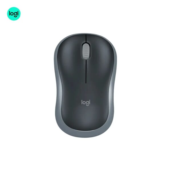 Logitech M185 wireless mouse in grey and black with compact design and reliable 2.4 GHz connection - main image