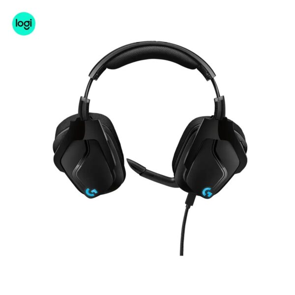 Front view of Logitech G633s Artemis Spectrum wired gaming headset, 7.1 surround sound, RGB lighting