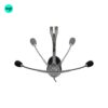 Charcoal grey Logitech H110 wired computer headset with dual plugs
