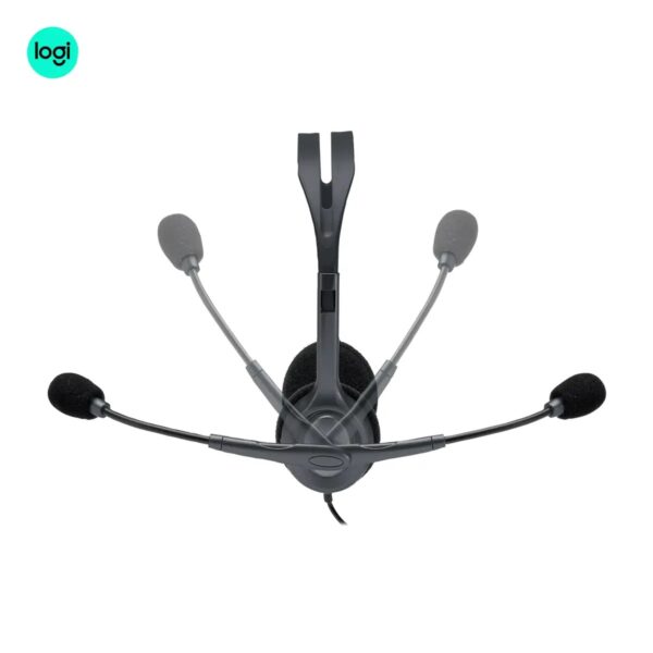 Logitech H111 stereo headset with adjustable mic, 3.5mm plug