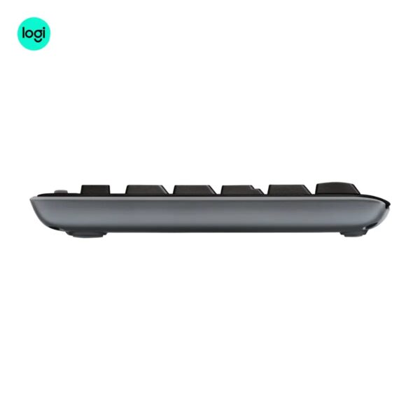 Logitech black MK270R Wireless keyboad side image Wireless