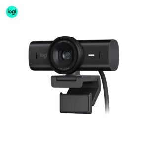 imgi_850_logitech-mx-brio-4k-webcam-black-3qtr-front-right-logitech-pakistan-official-1_1200x Detailed 3/4 front-left view of Logitech MX BRIO 4K webcam, black, high-resolution