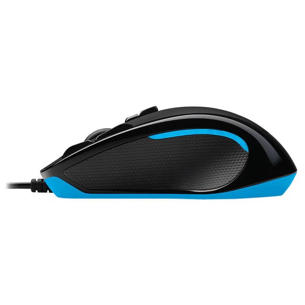 Logitech G300s lightweight wired mouse for gamers with customizable buttons - side view image