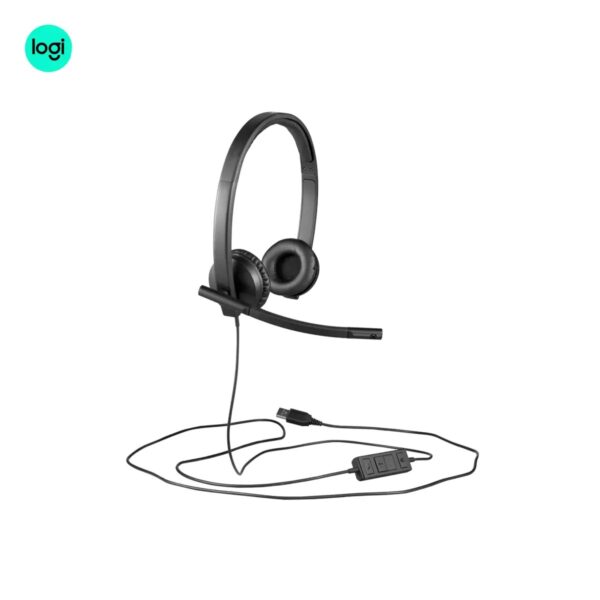 Logitech H570e Business Headset with Noise-Cancelling Mic UC-version stereo front usb-a-black