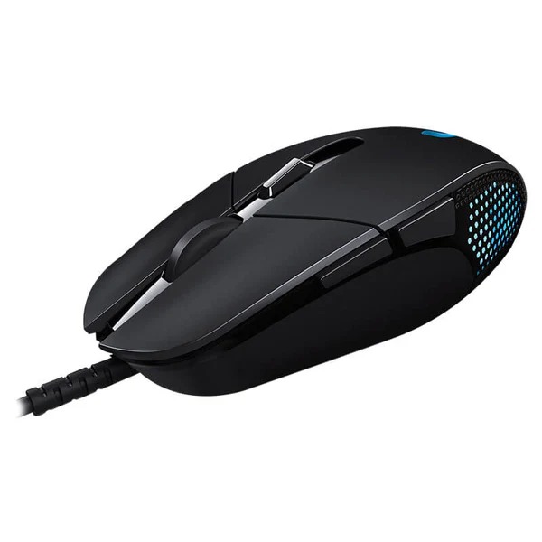 Logitech G302 gaming mouse with six programmable buttons and lightweight build - side view image