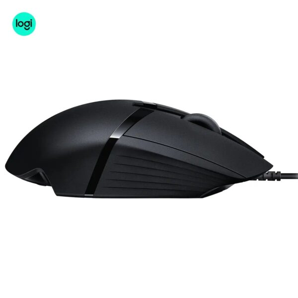 Logitech G402 Hyperion Fury wired gaming mouse with high-speed tracking - side view image