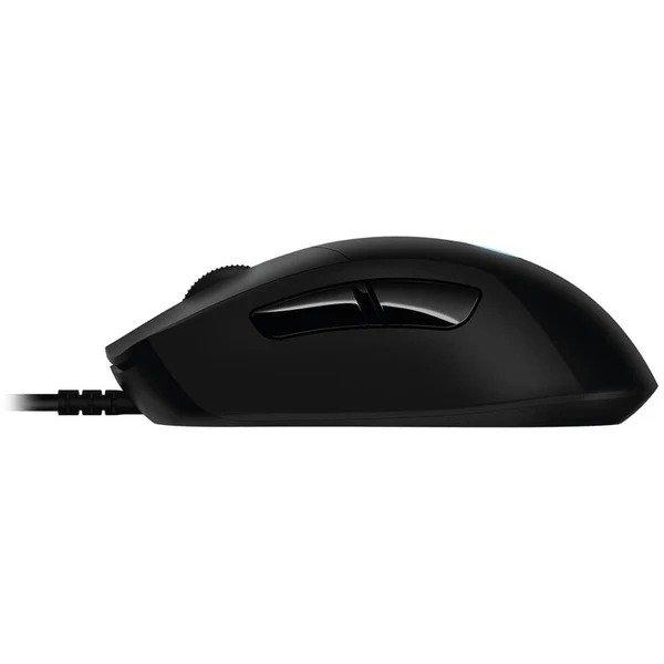Wired Logitech G403 LIGHTSYNC mouse for esports gaming with precise tracking - Side view image