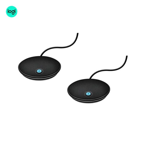 Logitech EXPANSION MICS for GROUP in black close up image