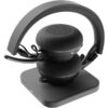 Logitech Zone Wireless Bluetooth headset optimized for unified communications, featuring a mute toggle and adjustable headband