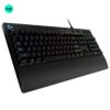 Logitech G213 Prodigy gaming keyboard featuring RGB backlighting, anti-ghosting, and durable keys