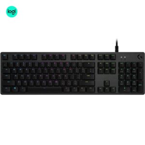 logitech-g512-carbon-mechanical-usb-gaming-keyboard-gx-brown-tactile-logitech-pakistan-official-1 Logitech G512 on a desk with carbon finish and GX Brown switches - main image