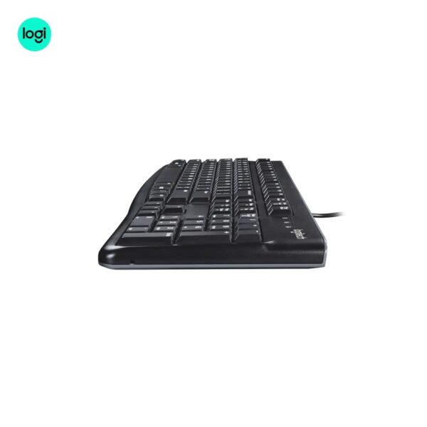 Office setup with Logitech K120 USB keyboard