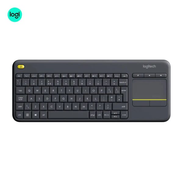 Logitech K400 Plus Wireless Touch Keyboard with Built-in Touchpad – Black