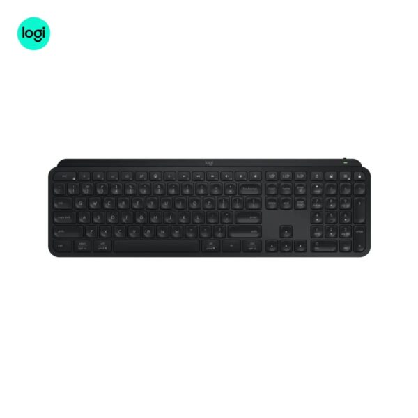 Logitech MX Keys S keyboard with black chassis and wireless connectivity