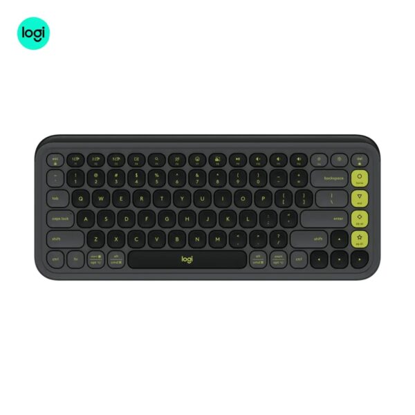 POP Icon Keys Bluetooth keyboard ready for productivity, graphite & green - main image